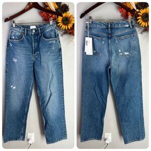Boyish THE ZIGGY High Rise Relaxed Fit Jeans Sz 26 in TOP FIVE Buttons Fly